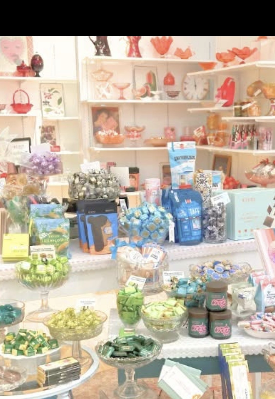 The Xocolate Bar storefront display full of handmade gifts